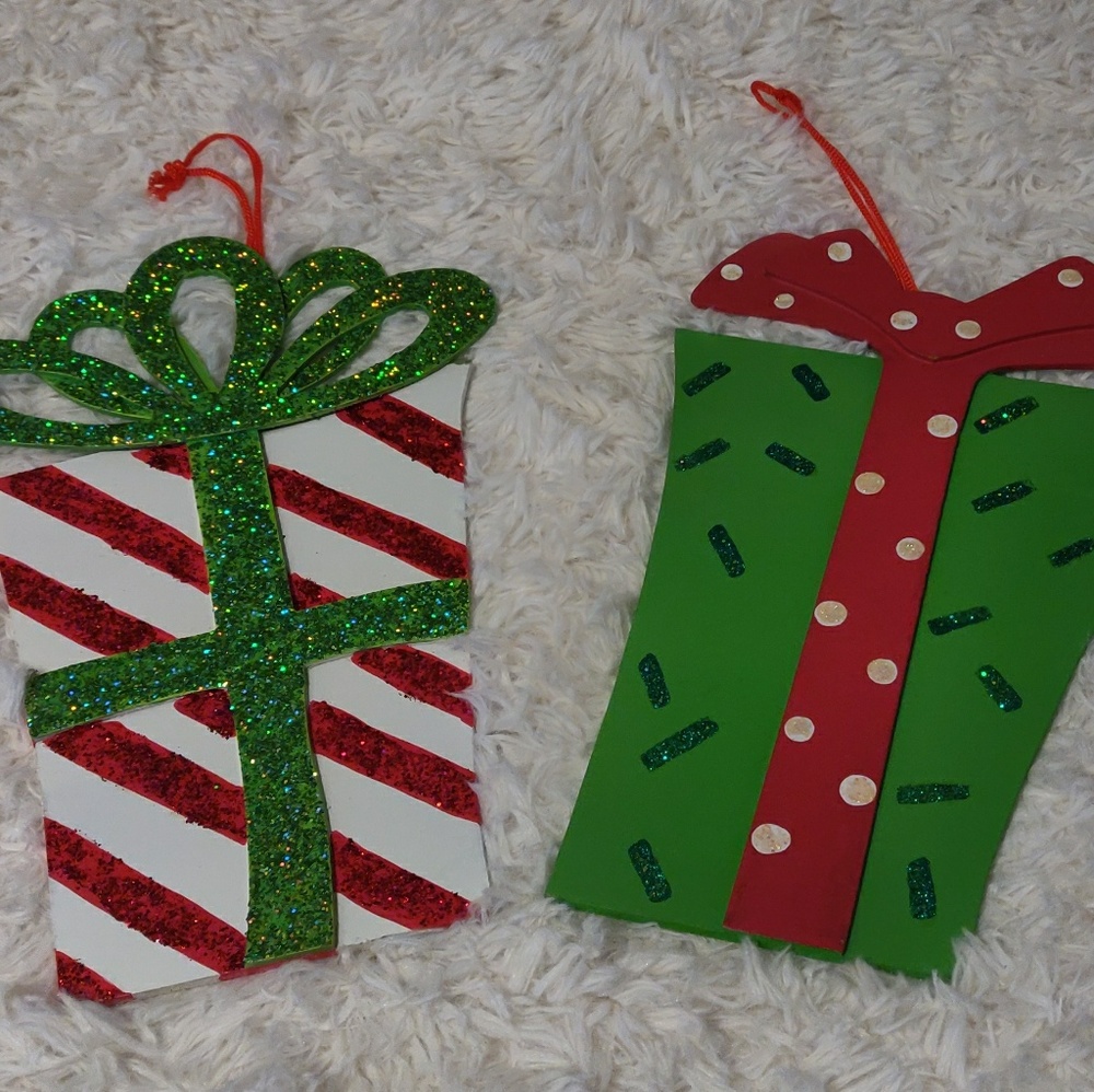 Christmas Home Decor Present Boxes-Red/Green/White